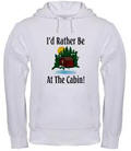 I'd Rather Be At The Cabin Hooded Sweatshirt